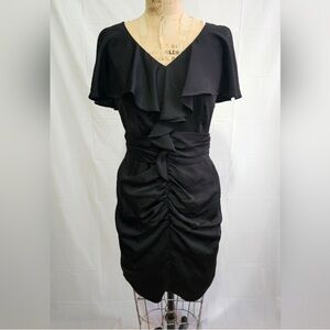 Miss Sixty black ruffle dress, size 6